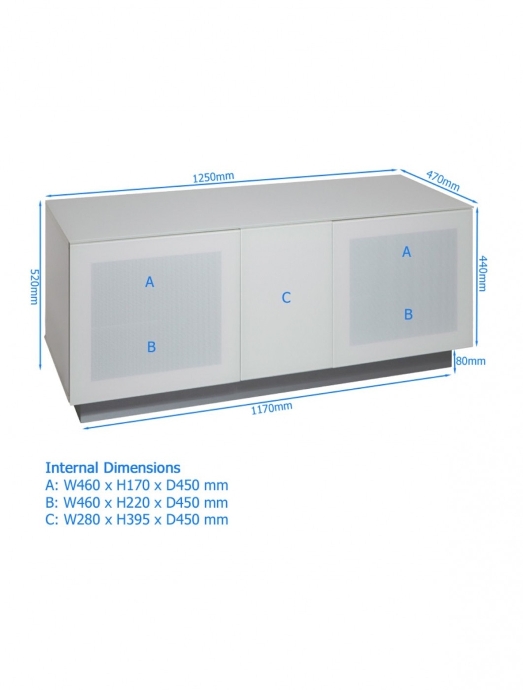 Alphason EMT1250XLBLK Element Modular TV Stand 121 TV Mounts