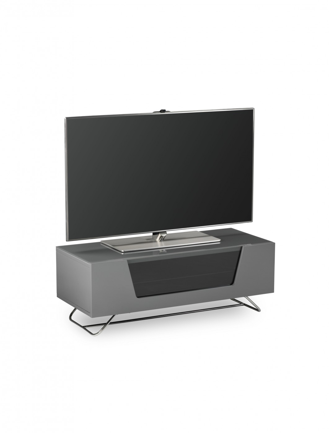 Alphason Chromium Grey TV Stand High Gloss 1000mm